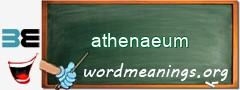 WordMeaning blackboard for athenaeum